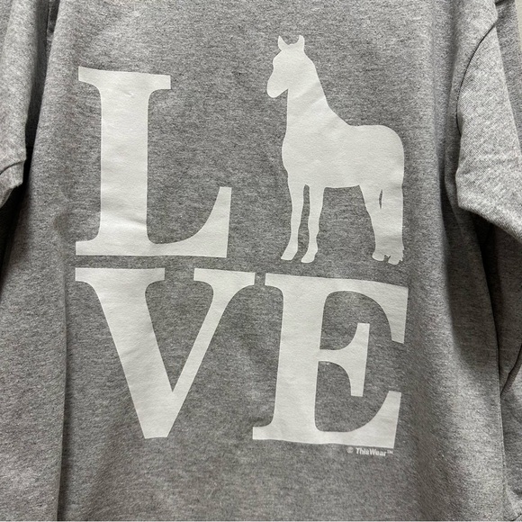 Girls Equestrian Horse Love Long Sleeve Shirt size Small S - Picture 2 of 4